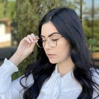 safine com br oculos de grau de metal gatinho preto com dourado suzy 2
