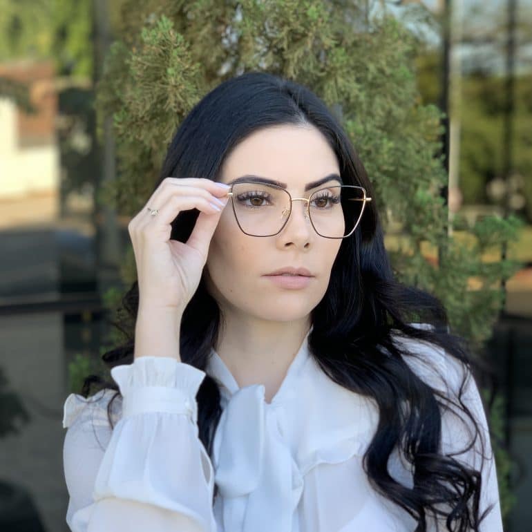 safine com br oculos de grau de metal gatinho preto com dourado suzy 4