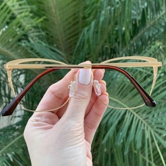 safine com br oculos de grau metal gatinho marrom gina 1