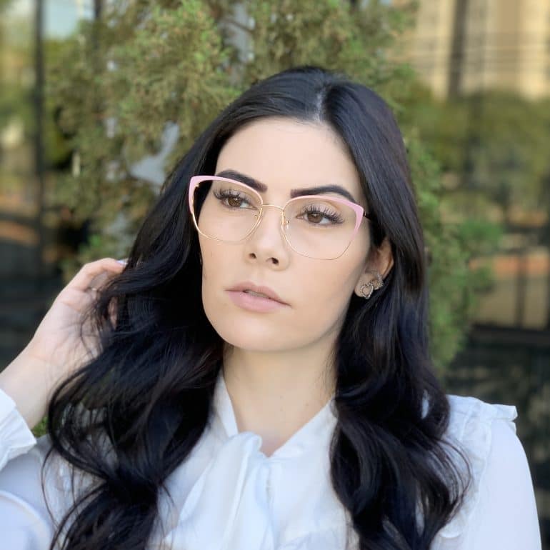 safine com br oculos de grau metal gatinho pink gina 2