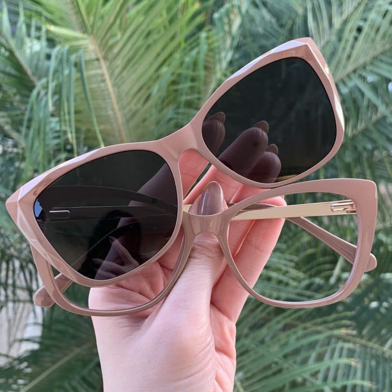 safine com br oculos 2 em 1 clip on gatinho nude valentina