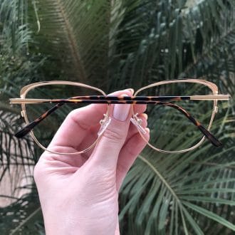 safine com br oculos de grau de metal gatinho dourado lorena 1