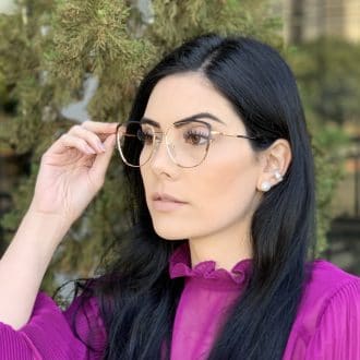 safine com br oculos de grau de metal gatinho preto lorena