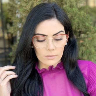 safine com br oculos de grau de metal gatinho vermelho lorena 1
