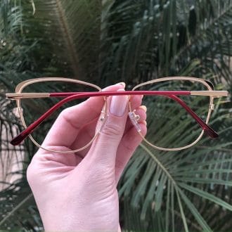 safine com br oculos de grau de metal gatinho vermelho lorena 4