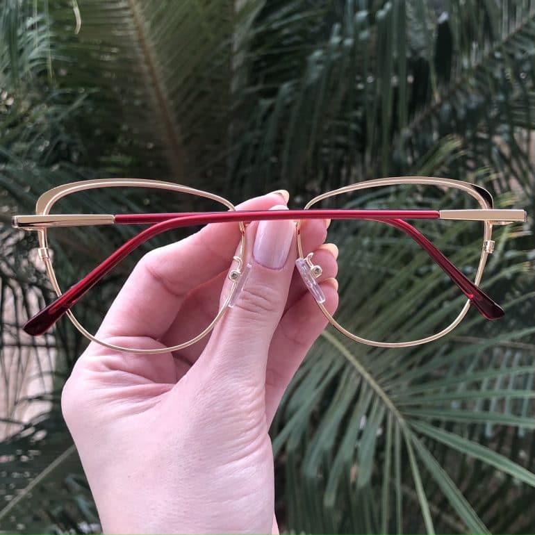 safine com br oculos de grau de metal gatinho vermelho lorena 4