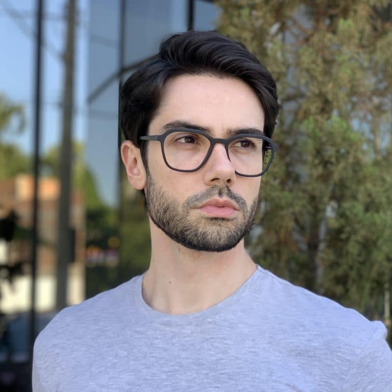 safine com br oculos de grau masculino em acetato quadrado preto fosco 2