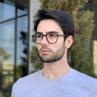 safine com br oculos de grau masculino em acetato quadrado preto fosco