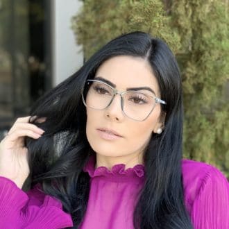 safine com br oculos de grau quadrado azul lari 3