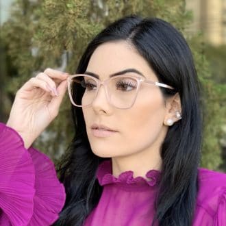 safine com br oculos de grau quadrado nude lari