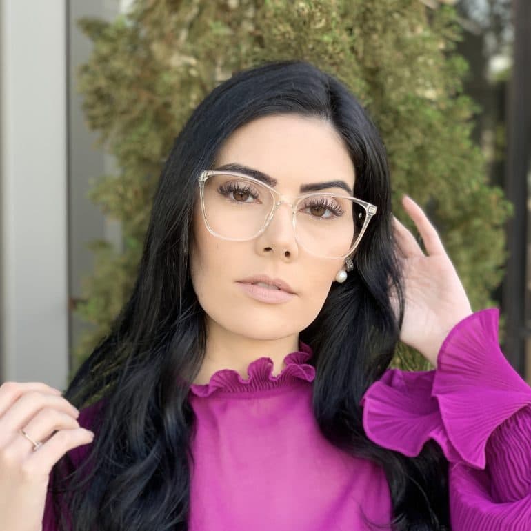 safine com br oculos de grau quadrado transparente lari 4
