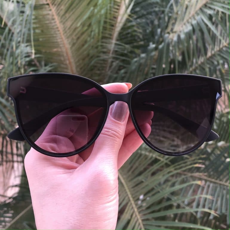 safine com br oculos de sol gatinho preto fosco ruth