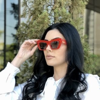safine com br oculos de sol gatinho vermelho jade