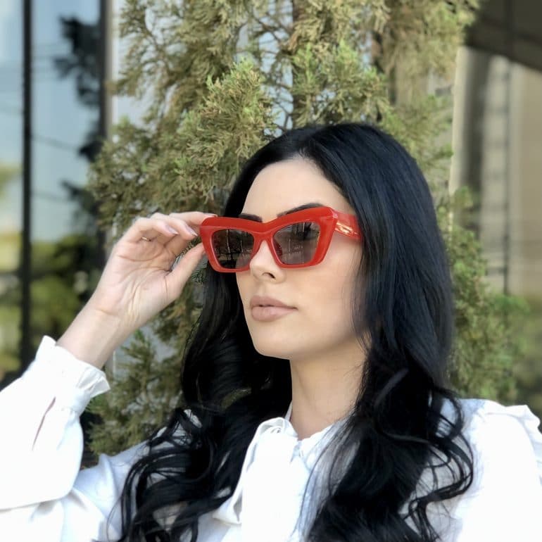 safine com br oculos de sol gatinho vermelho jade