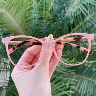 safine com br oculos 2 em 1 clip on gatinho em acetato rosa poli 1