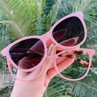 safine com br oculos 2 em 1 clip on gatinho em acetato rosa poli