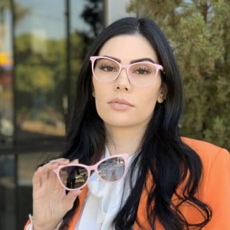 safine com br oculos 2 em 1 clip on gatinho em acetato rosa poli 5