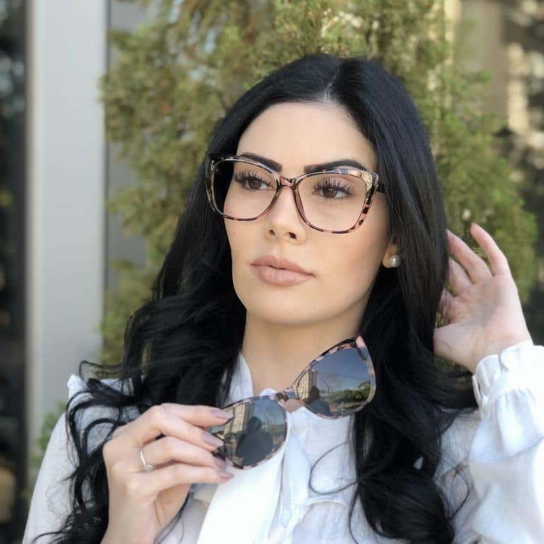 safine com br oculos 2 em 1 clip on gatinho tartaruga com rosa luma 4