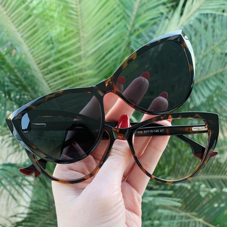 safine com br oculos 2 em 1 clip on gatinho tartaruga may