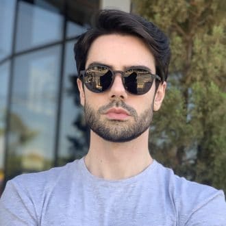 safine com br oculos 2 em 1 clip on masculino redondo preto fosco rafa 1
