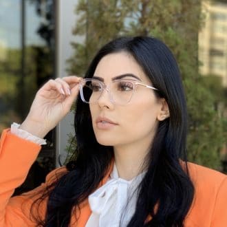 safine com br oculos de grau em acetato gatinho transparente alicia