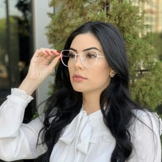 safine com br oculos de grau gatinho de metal branco antonela 2