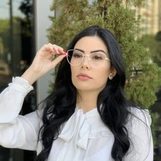 safine com br oculos de grau gatinho de metal branco antonela 3