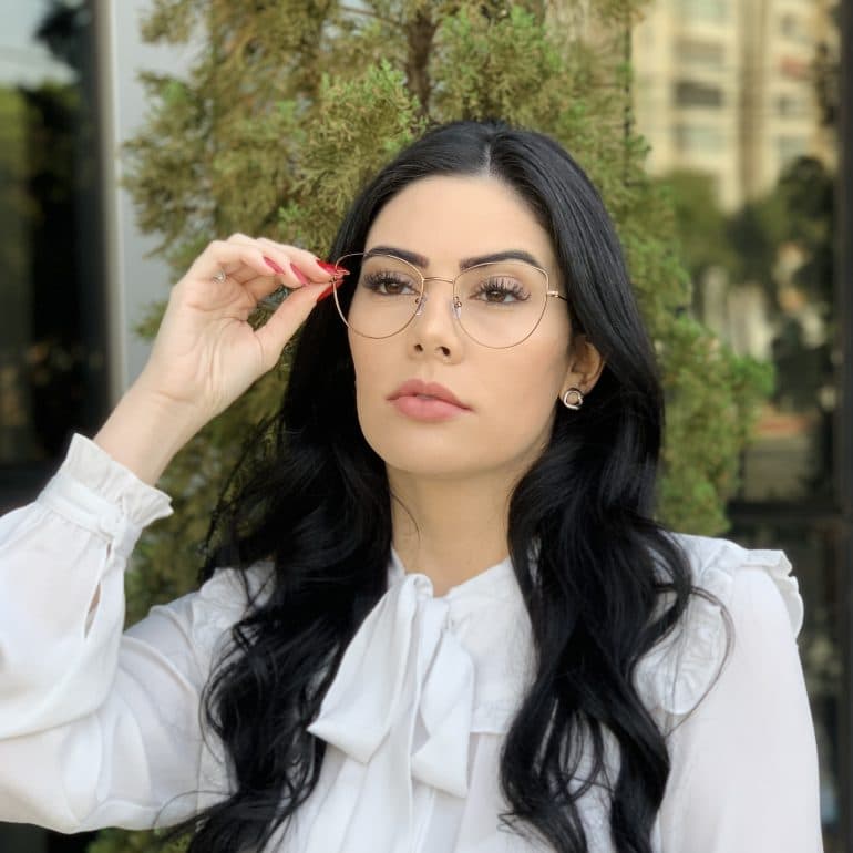 safine com br oculos de grau gatinho de metal cobre antonela 1