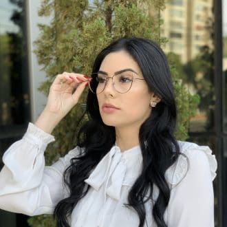 safine com br oculos de grau gatinho de metal cobre antonela