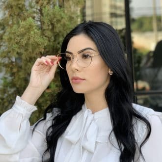 safine com br oculos de grau gatinho de metal dourado antonela 2