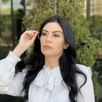 safine com br oculos de grau gatinho de metal dourado antonela 3