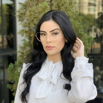 safine com br oculos de grau gatinho de metal dourado antonela 4