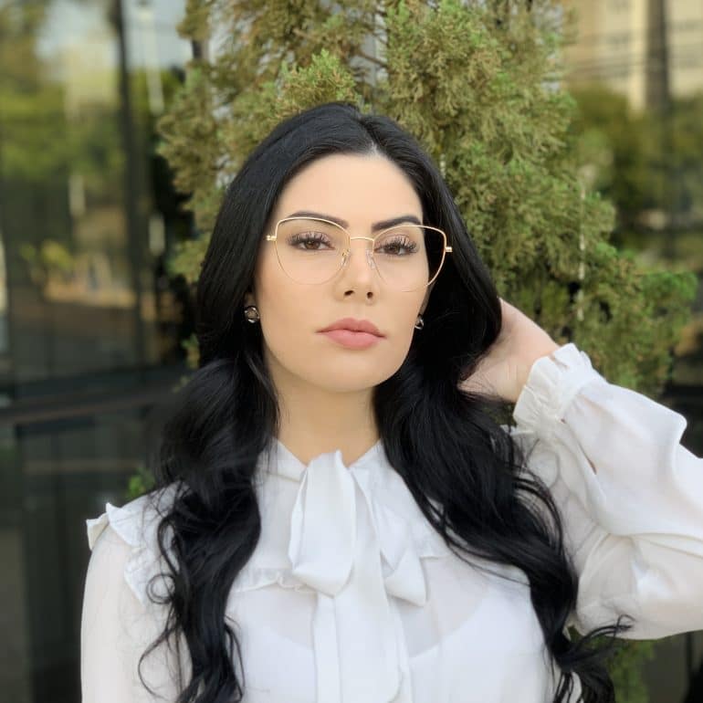 safine com br oculos de grau gatinho de metal dourado antonela 5