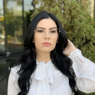 safine com br oculos de grau gatinho de metal prata antonela 1