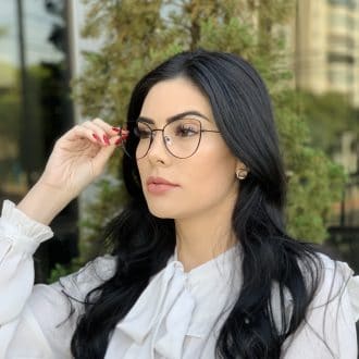 safine com br oculos de grau gatinho de metal preto antonela