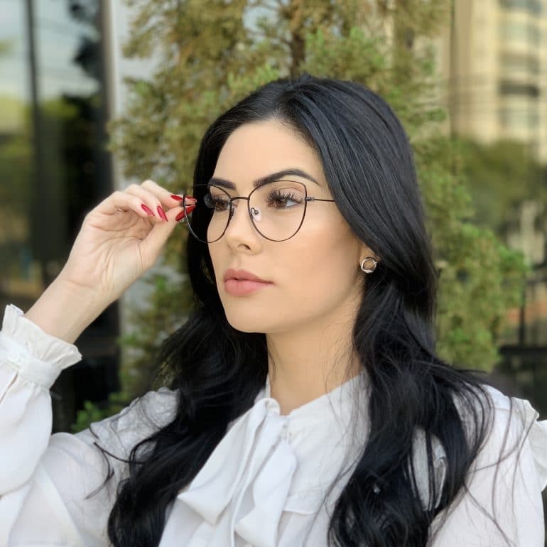 safine com br oculos de grau gatinho de metal preto antonela