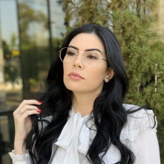safine com br oculos de grau hexagonal dourado lali 2