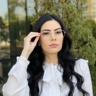 safine com br oculos de grau hexagonal dourado lali 3