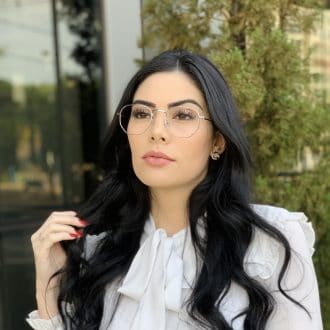 safine com br oculos de grau hexagonal prata lali 3