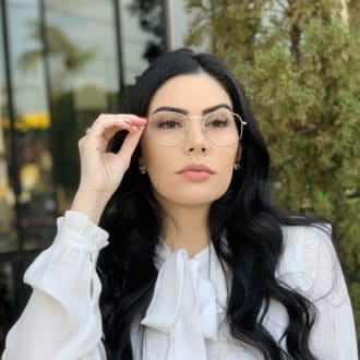safine com br oculos de grau hexagonal prata lali 4
