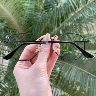 safine com br oculos de grau hexagonal preto lali 1