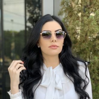 safine com br oculos de sol hexagonal dourado com degrade elisa new 2