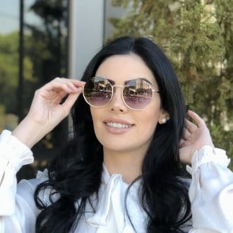 safine com br oculos de sol redondo de metal dourado olivia 3