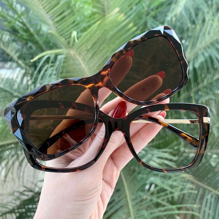 safine com br oculos 2 em 1 clip on gatinho tartaruga bruna