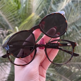 safine com br oculos 2 em 1 clip on redondo tartaruga alice