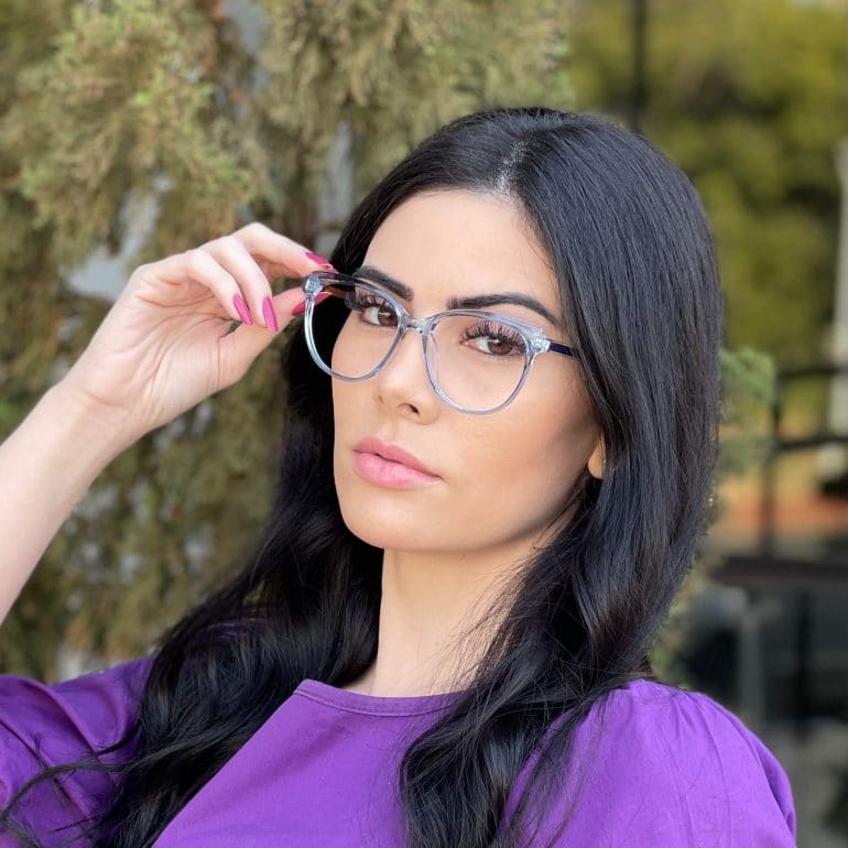 safine com br oculos de grau gatinho azul maite 1