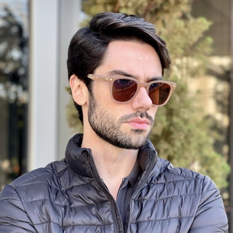 safine com br oculos de sol masculino quadrado marrom leo 2