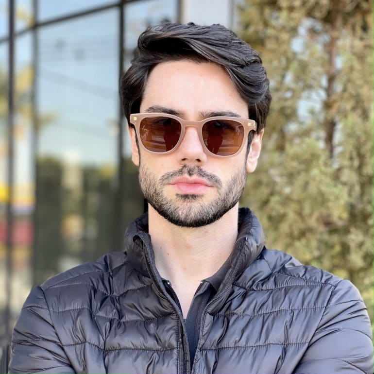 safine com br oculos de sol masculino quadrado marrom leo