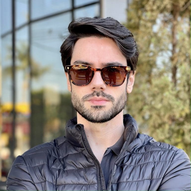 safine com br oculos de sol masculino quadrado tartaruga leo
