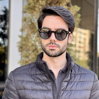 safine com br oculos de sol masculino redondo preto enzo 2